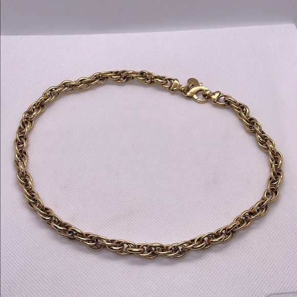 Romanza Italy Chunky Rolo Belcher Chain Gold Tone 18 Inch Necklace - Picture 10 of 11